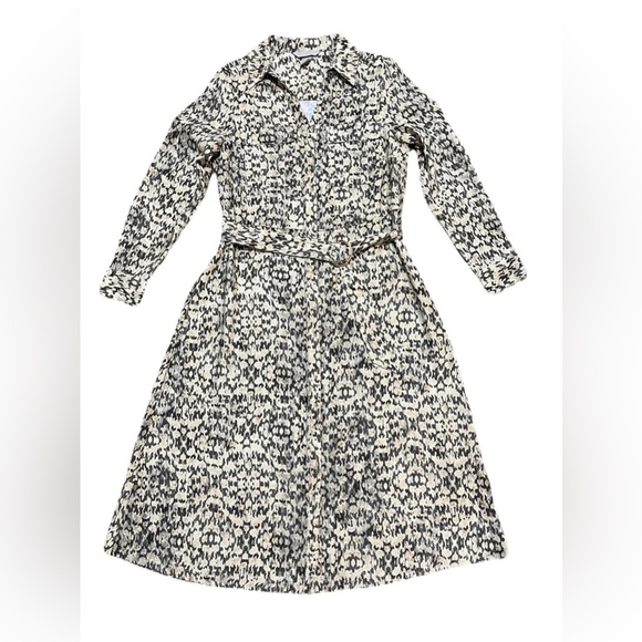 Women’s H&M beige patterned shirt dress - size small - Picture 1 of 6